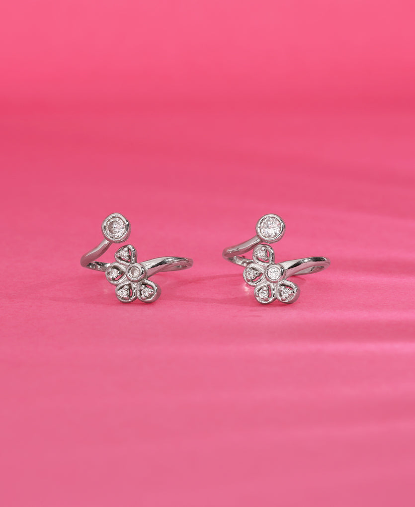 Petal Perfection Silver Toe Ring