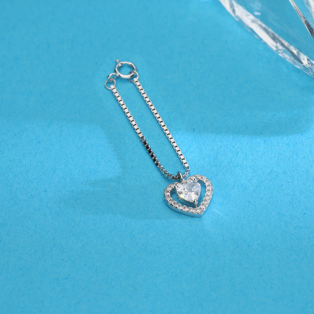 Heart Glint Silver Watch charms