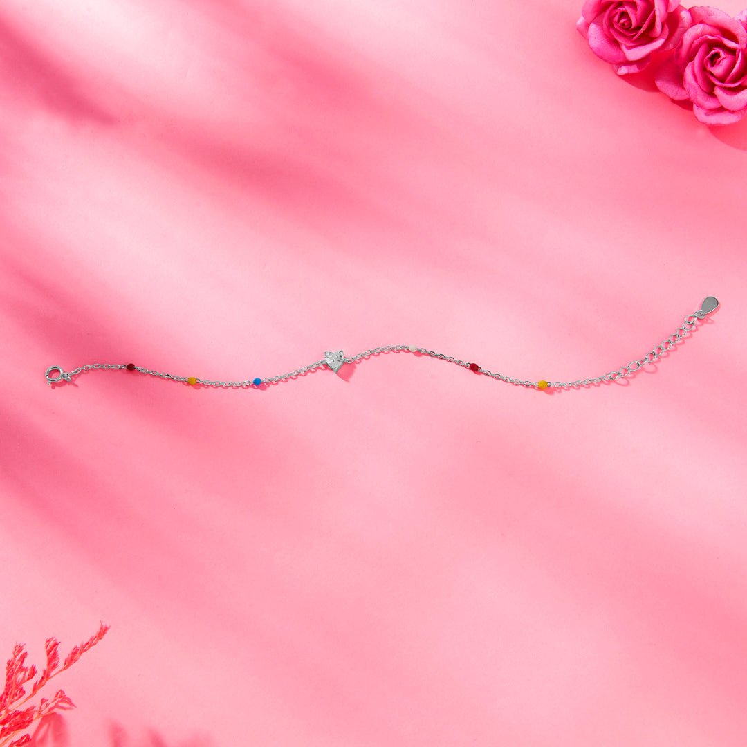 Sweetheart Tune 925 Silver Bracelet For Woman