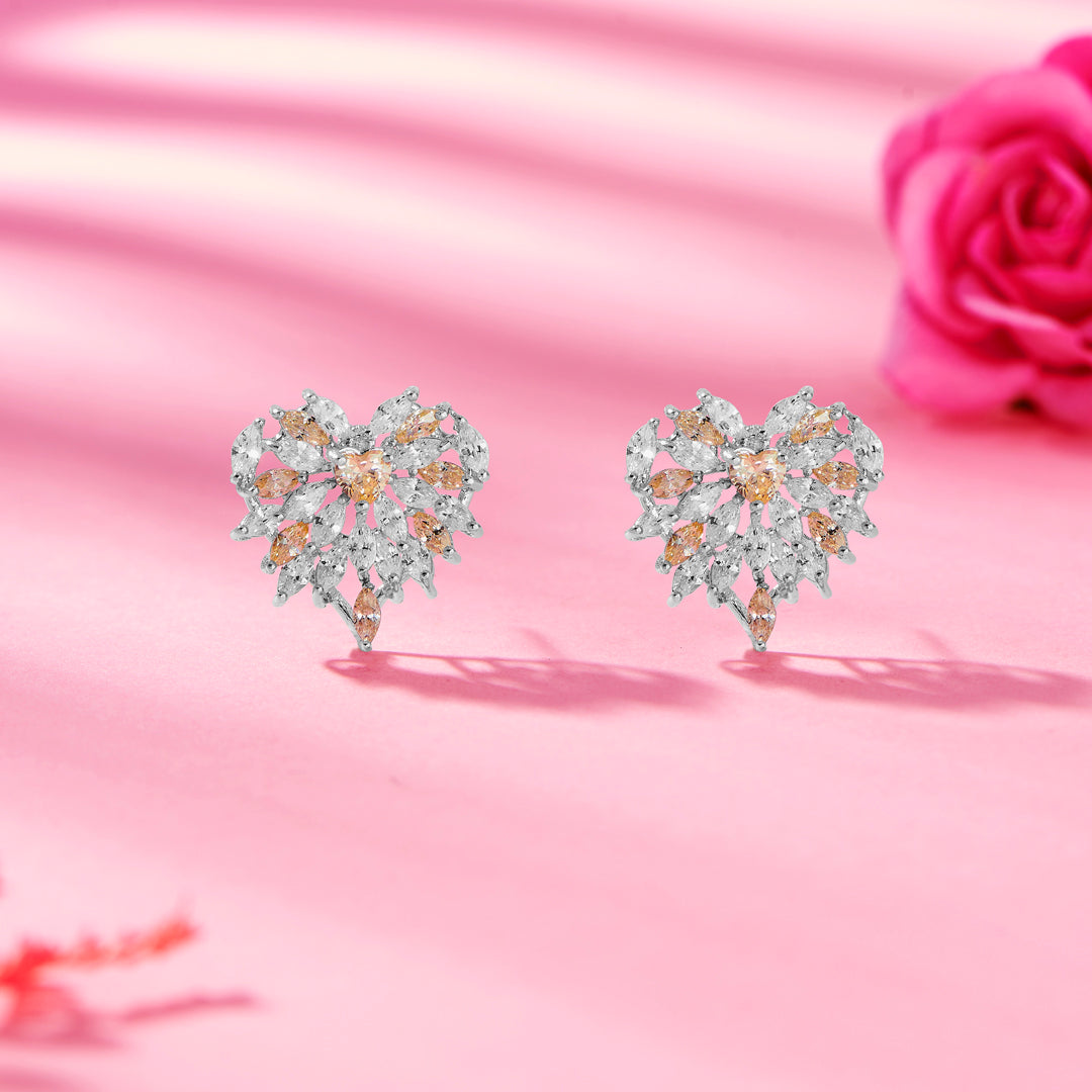 Starlight Hearts 925 Silver Earring For Woman