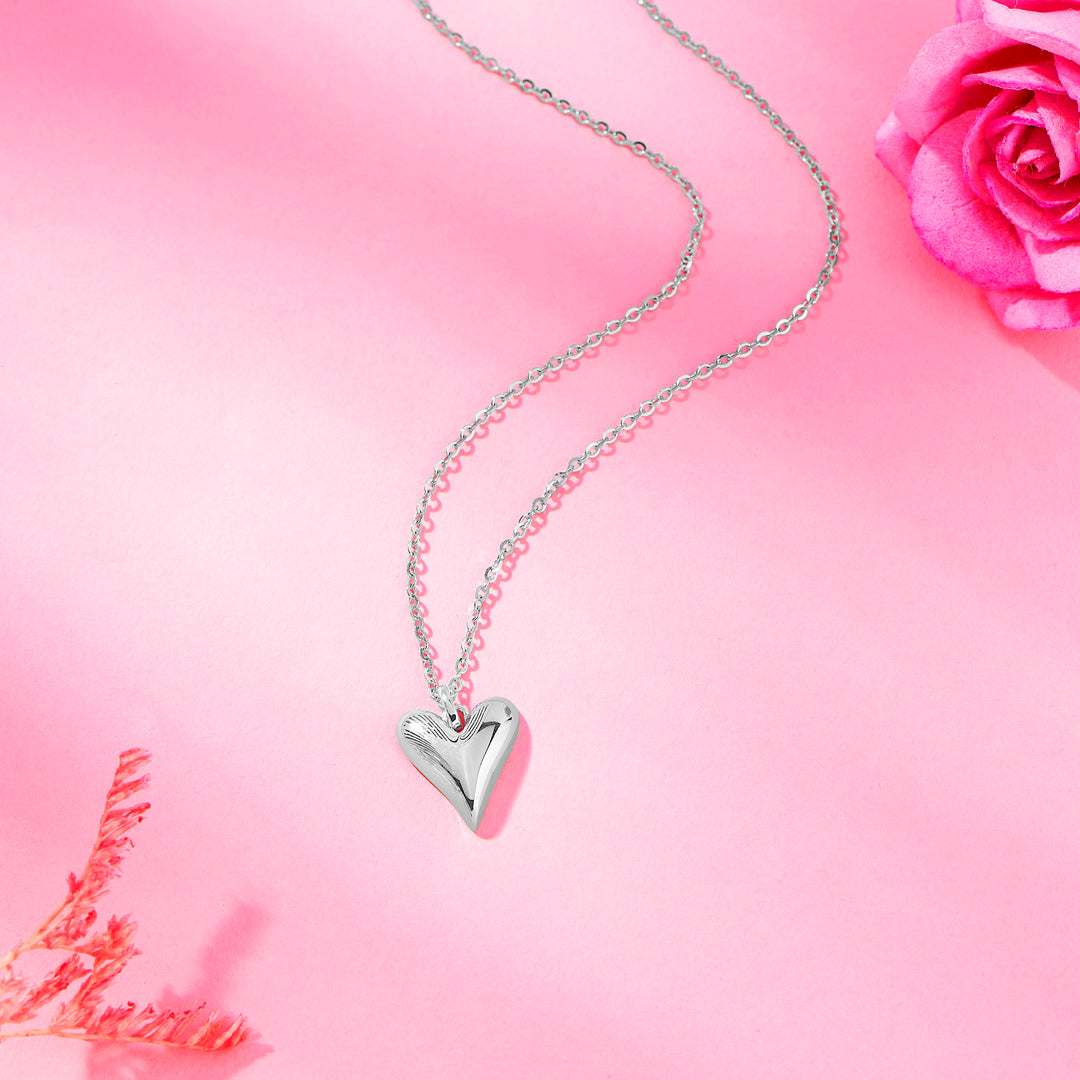 Pearl Heart Combo 925 Silver Necklace For Woman