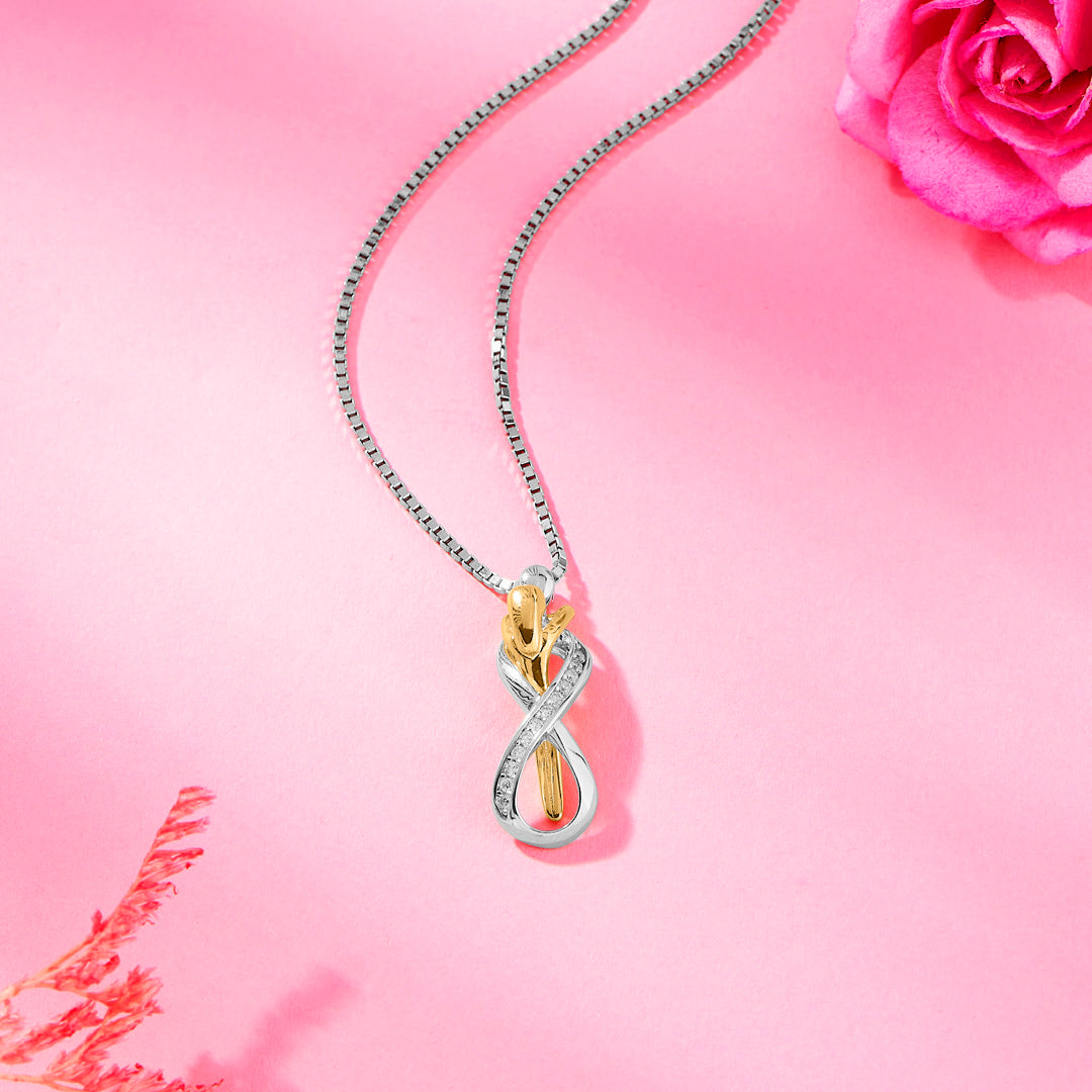 Valentine’s Infinity 925 Silver Necklace For Woman