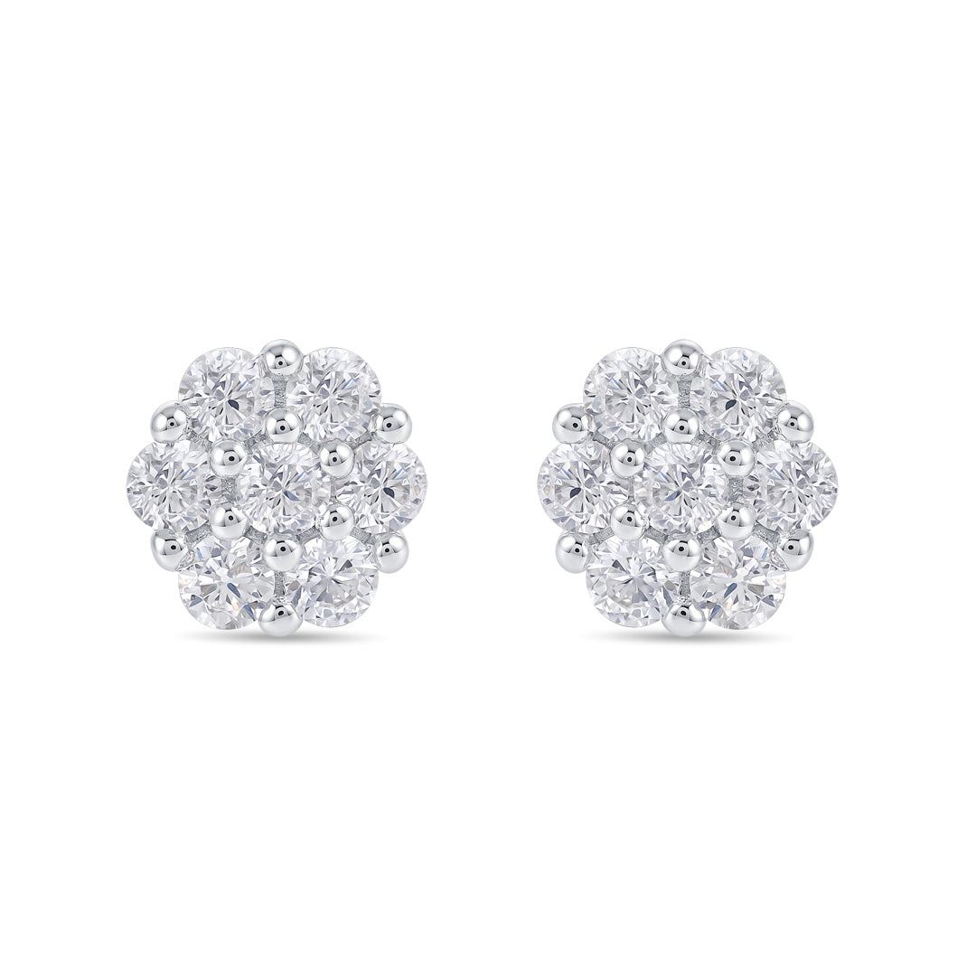 Blooming Spark Silver Studs Earring