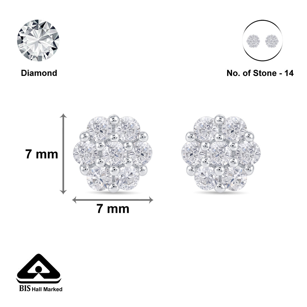 Blooming Spark Silver Studs Earring