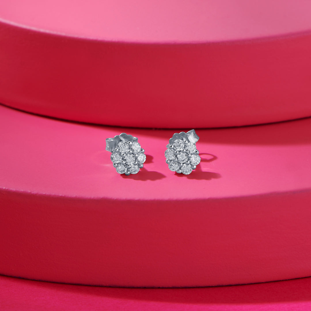 Blooming Spark Silver Studs Earring