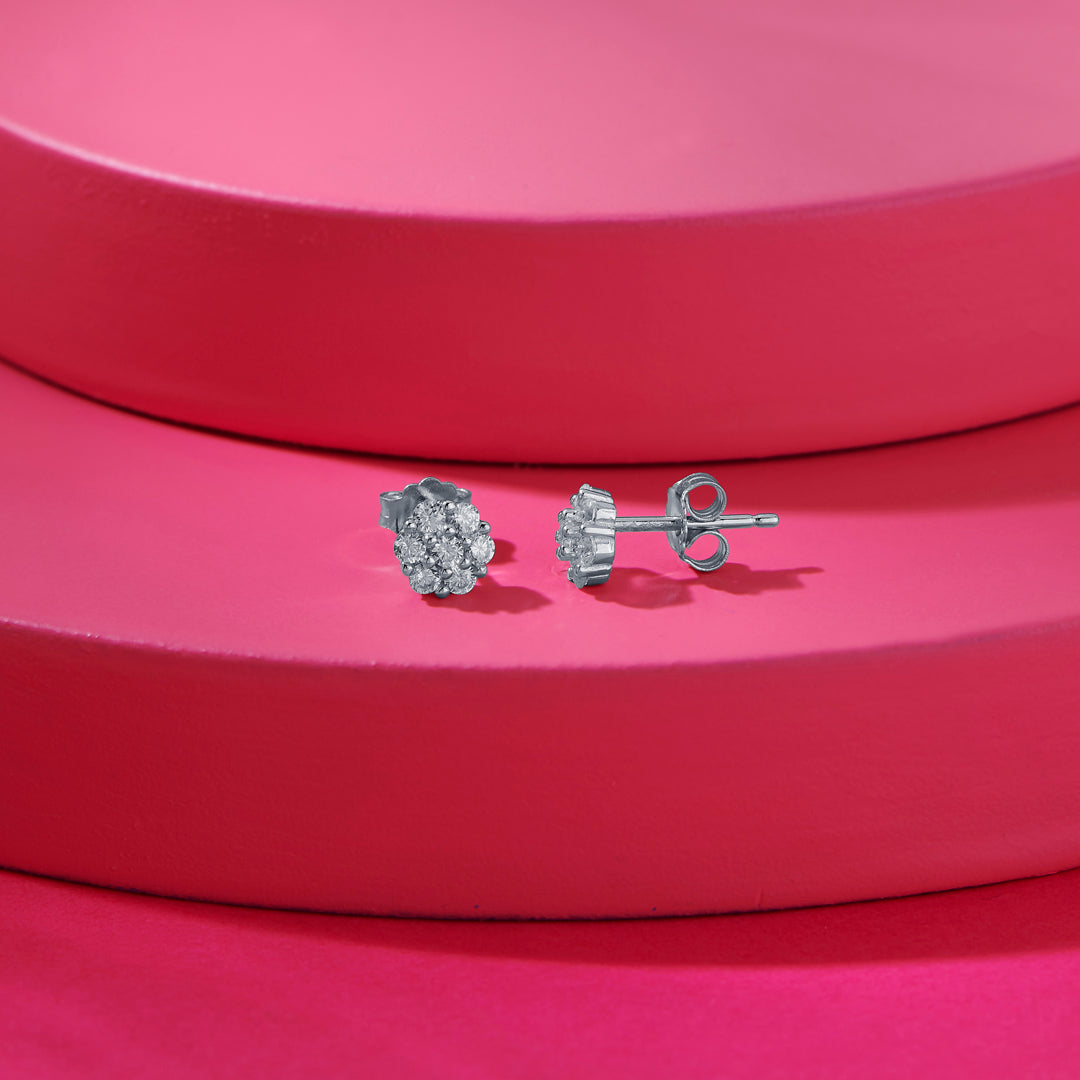 Blooming Spark Silver Studs Earring