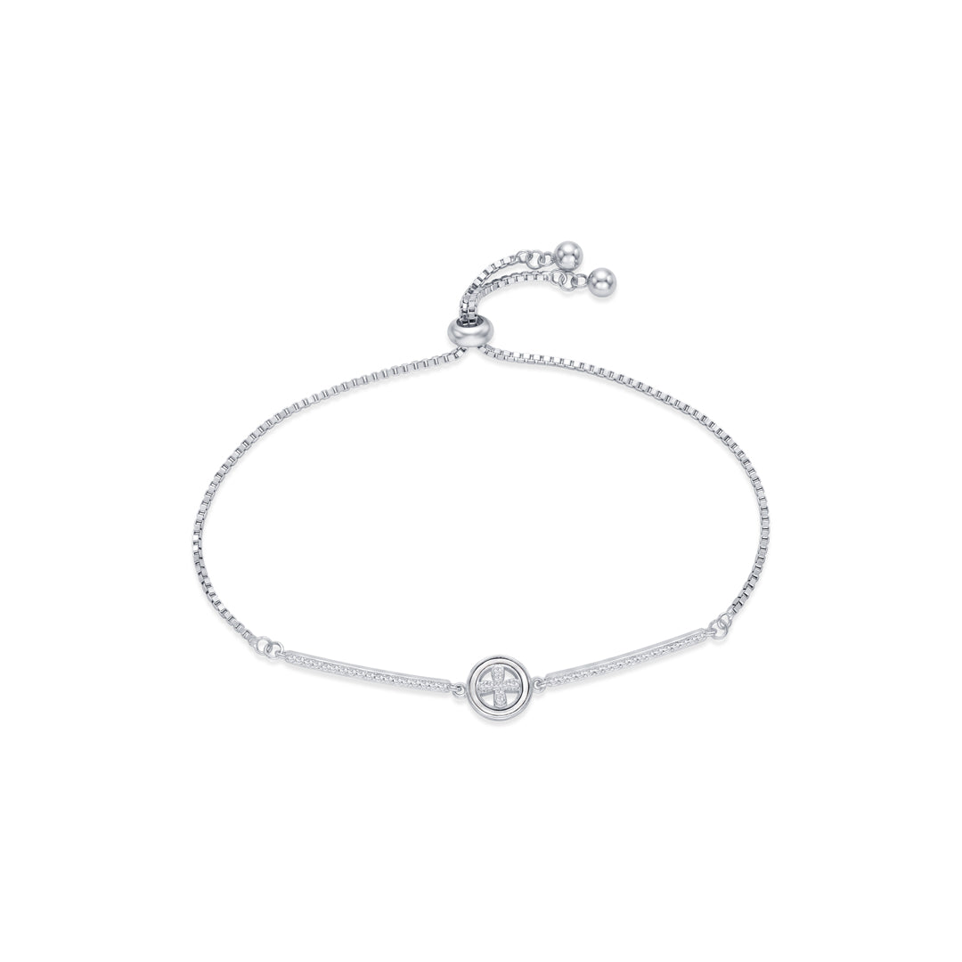 Chic Shimmer 
Flexible Silver Bracelet