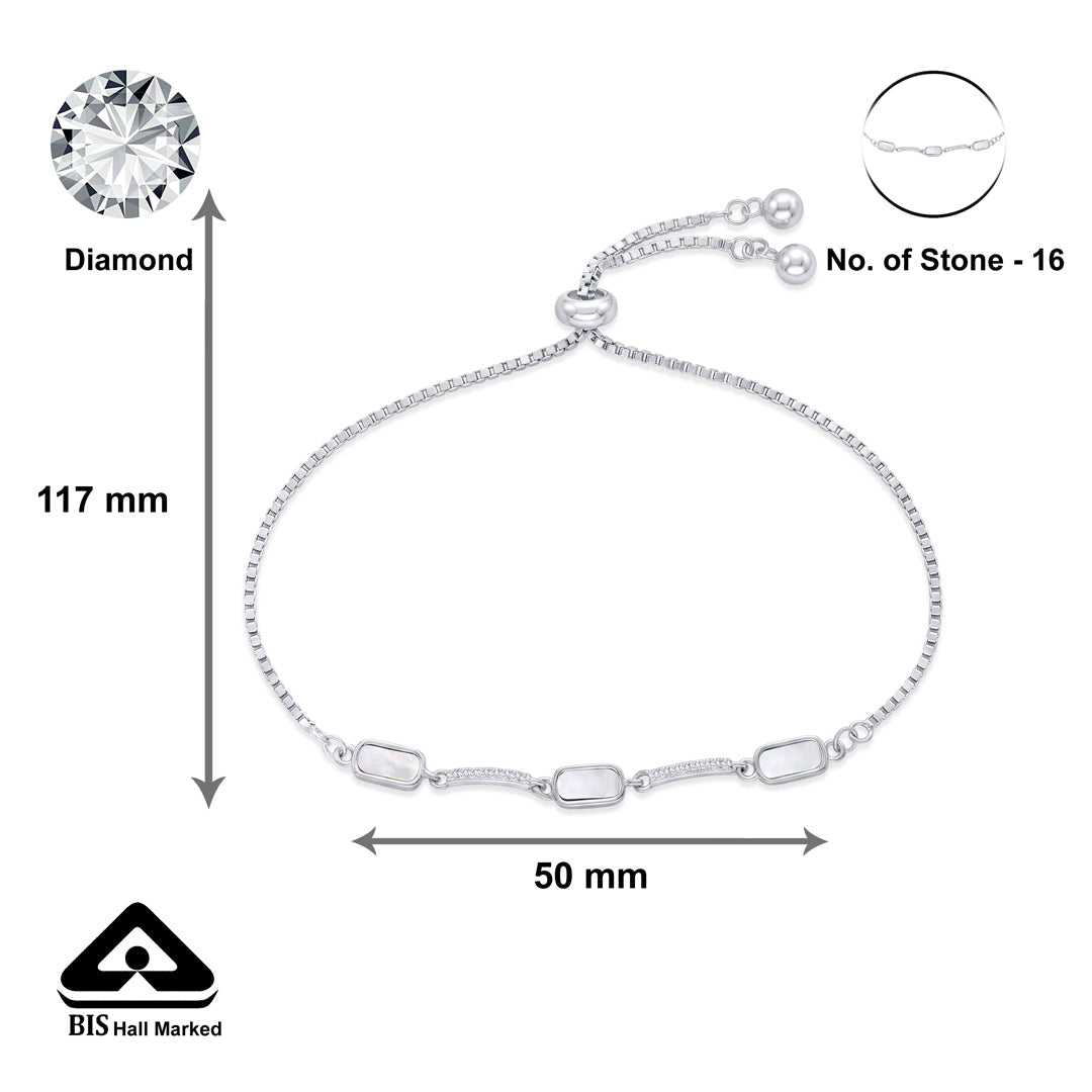 Quiet Glamour 
Flexible Silver Bracelet