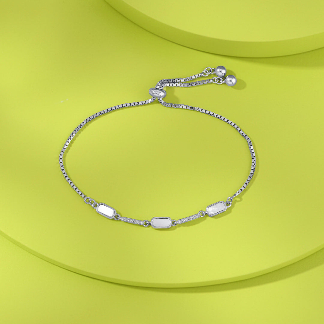 Quiet Glamour 
Flexible Silver Bracelet