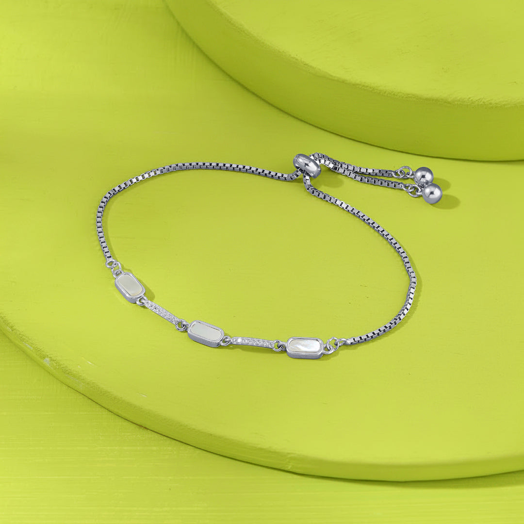 Quiet Glamour 
Flexible Silver Bracelet