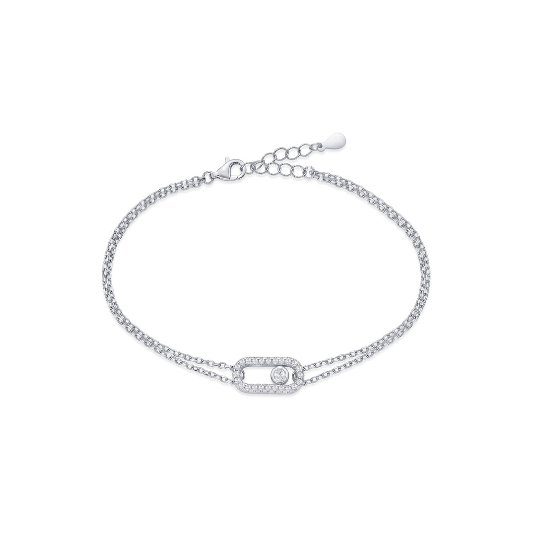 Charming Link 
Flexible Silver Bracelet