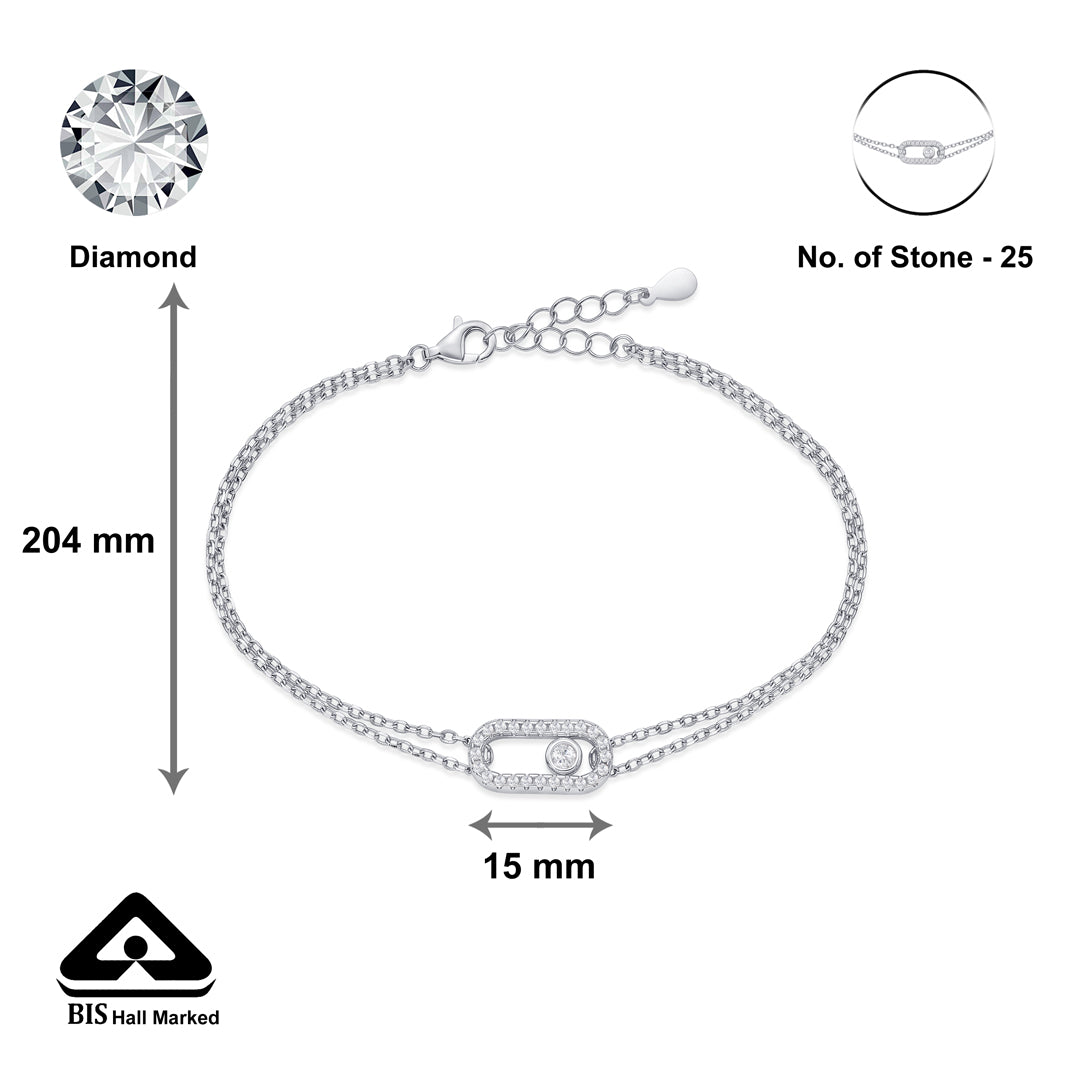 Charming Link 
Flexible Silver Bracelet