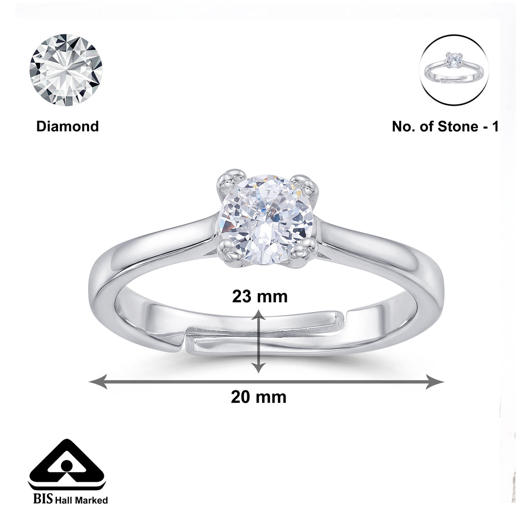 Twinkle Spark Classic Silver Ring