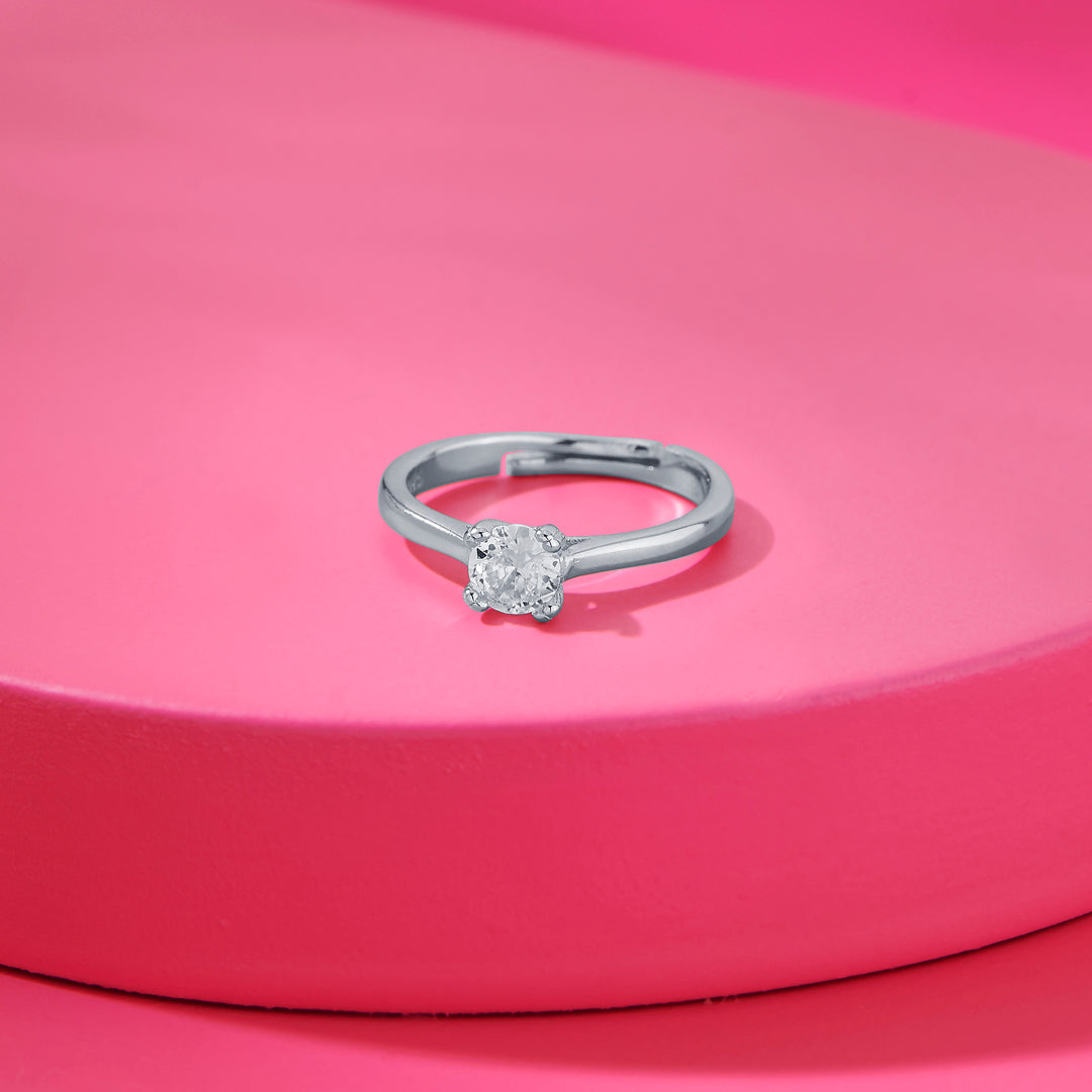 Twinkle Spark Classic Silver Ring