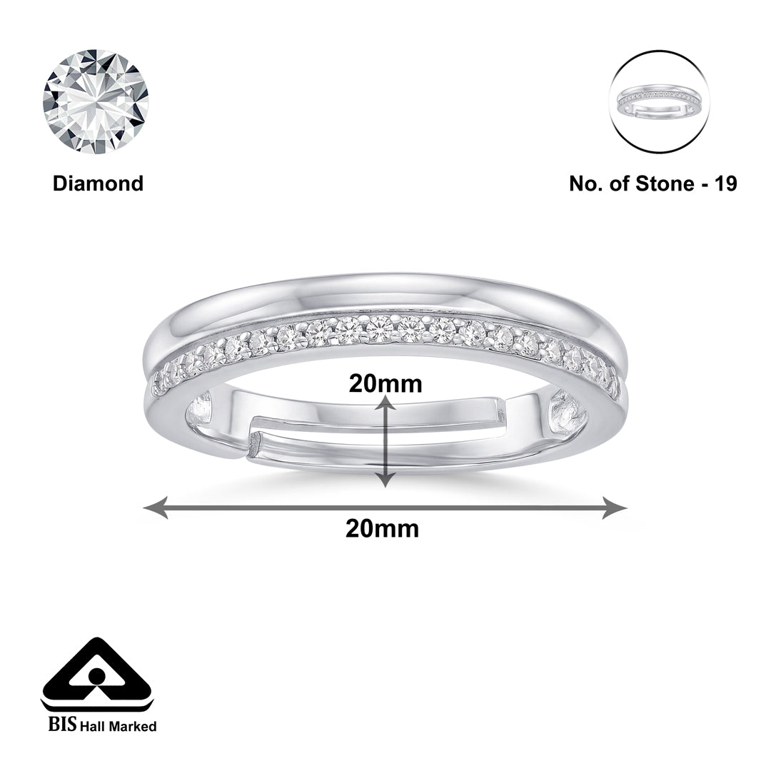 Glimmer & Shine Band Silver Ring