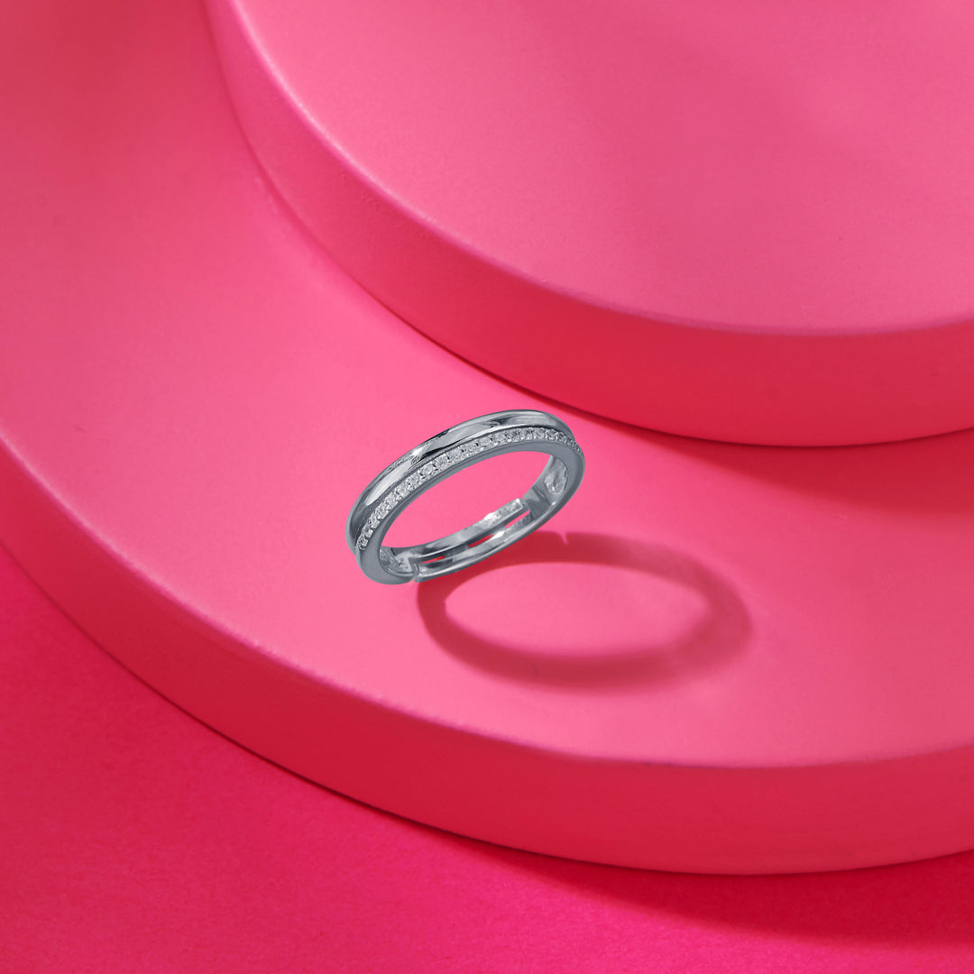 Glimmer & Shine Band Silver Ring