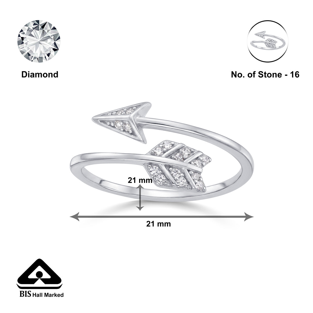 Arrow Spark Fashion Silver Ring