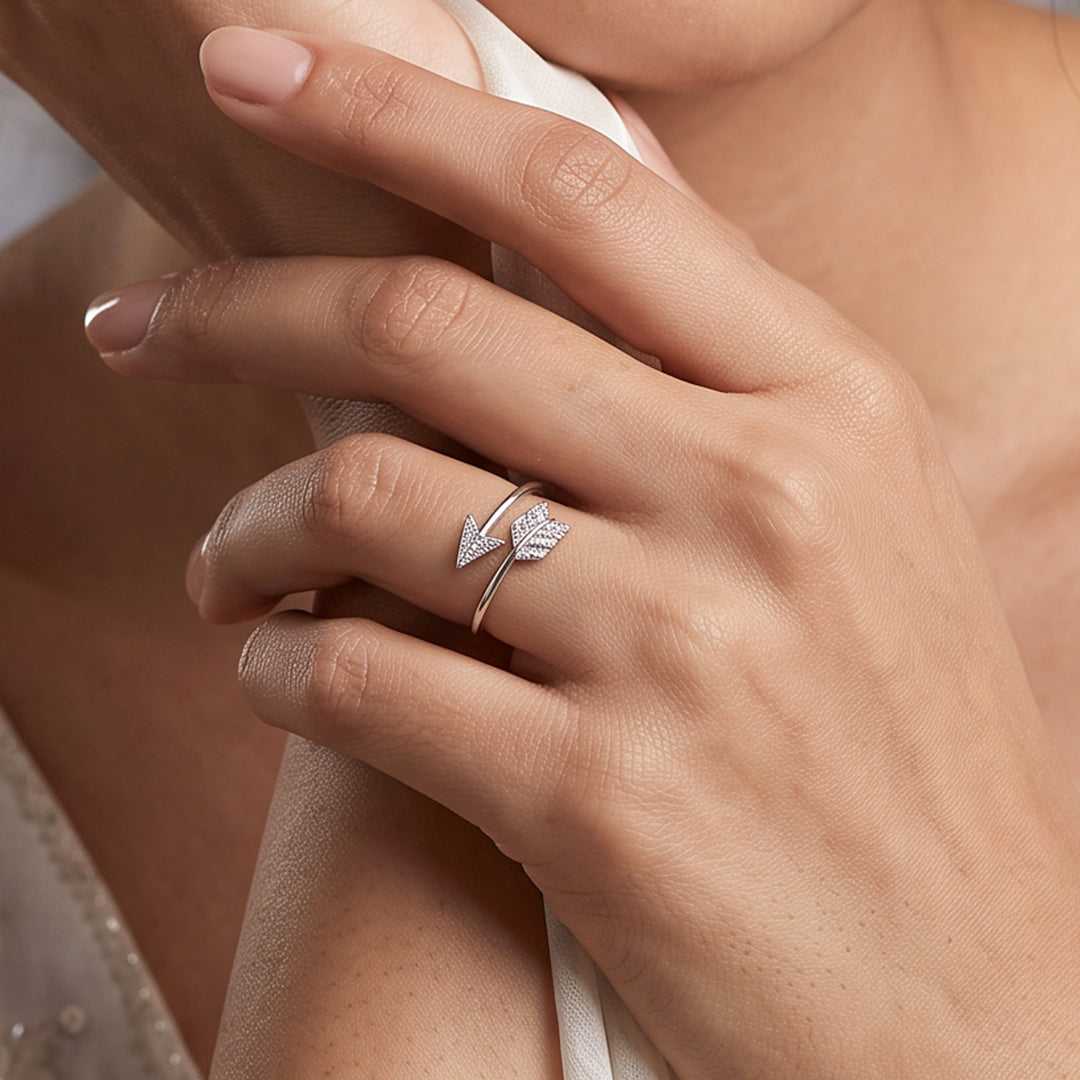 Arrow Spark Fashion Silver Ring