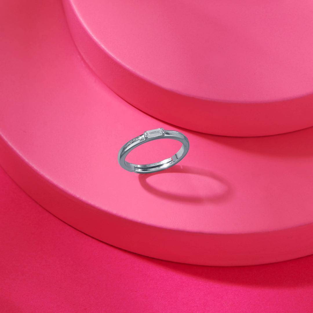 Everyday Glow Casual Silver Ring