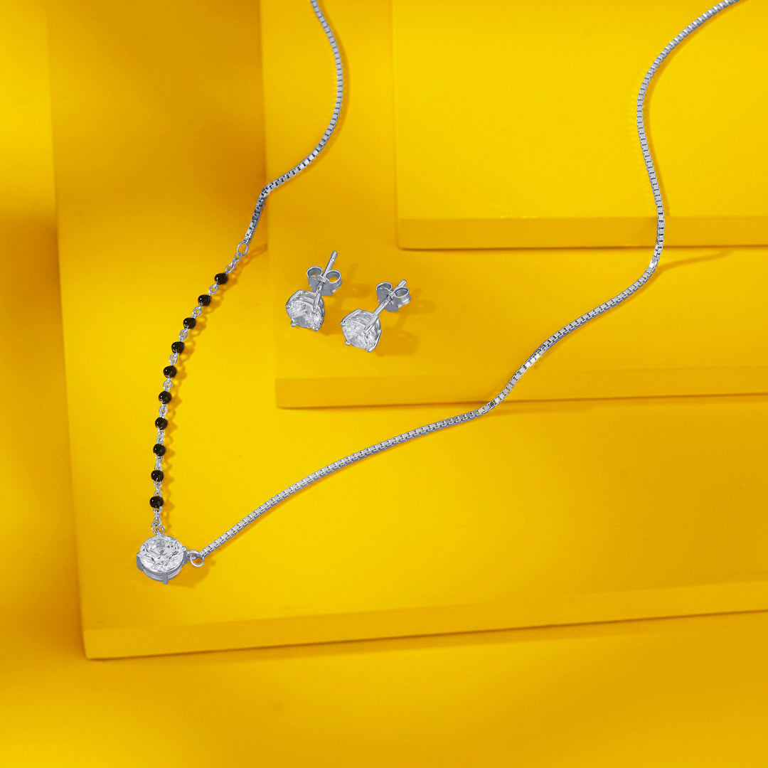 Spark Glow Silver Mangalsutra