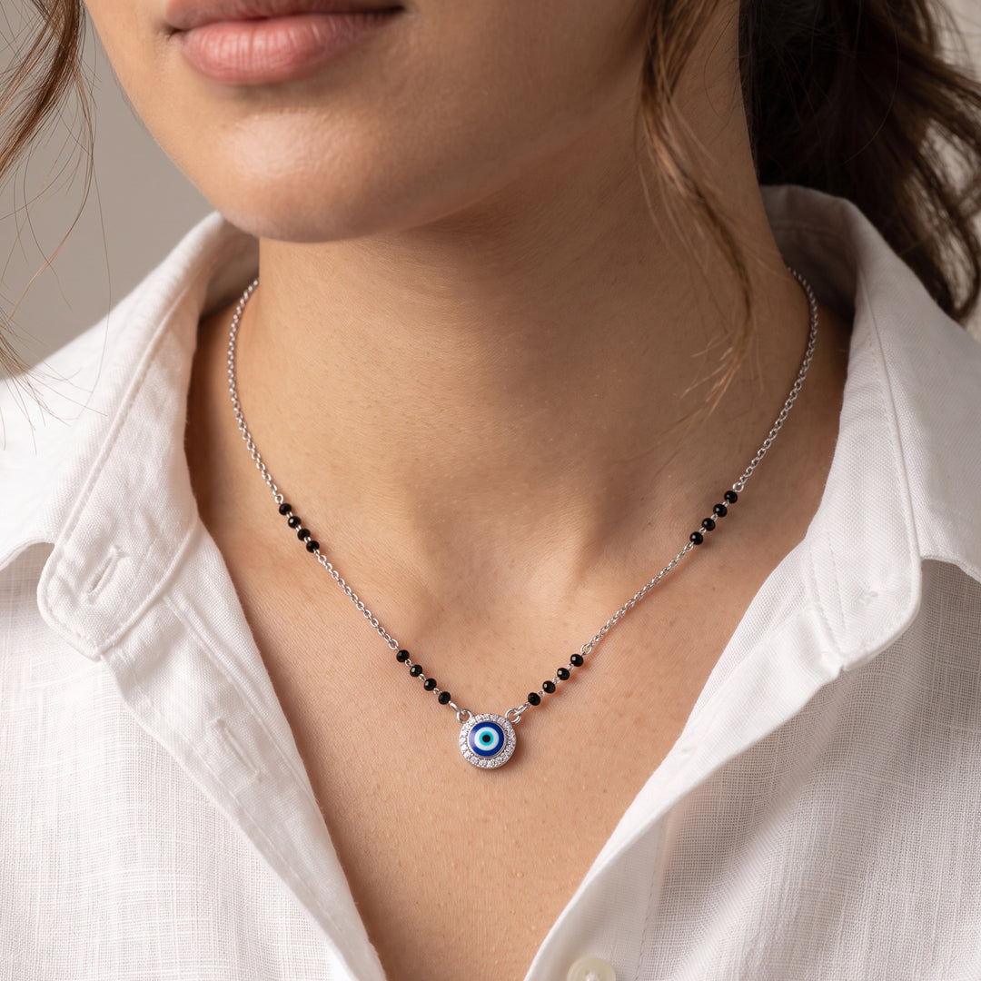 Nazar Amulet Silver Mangalsutra