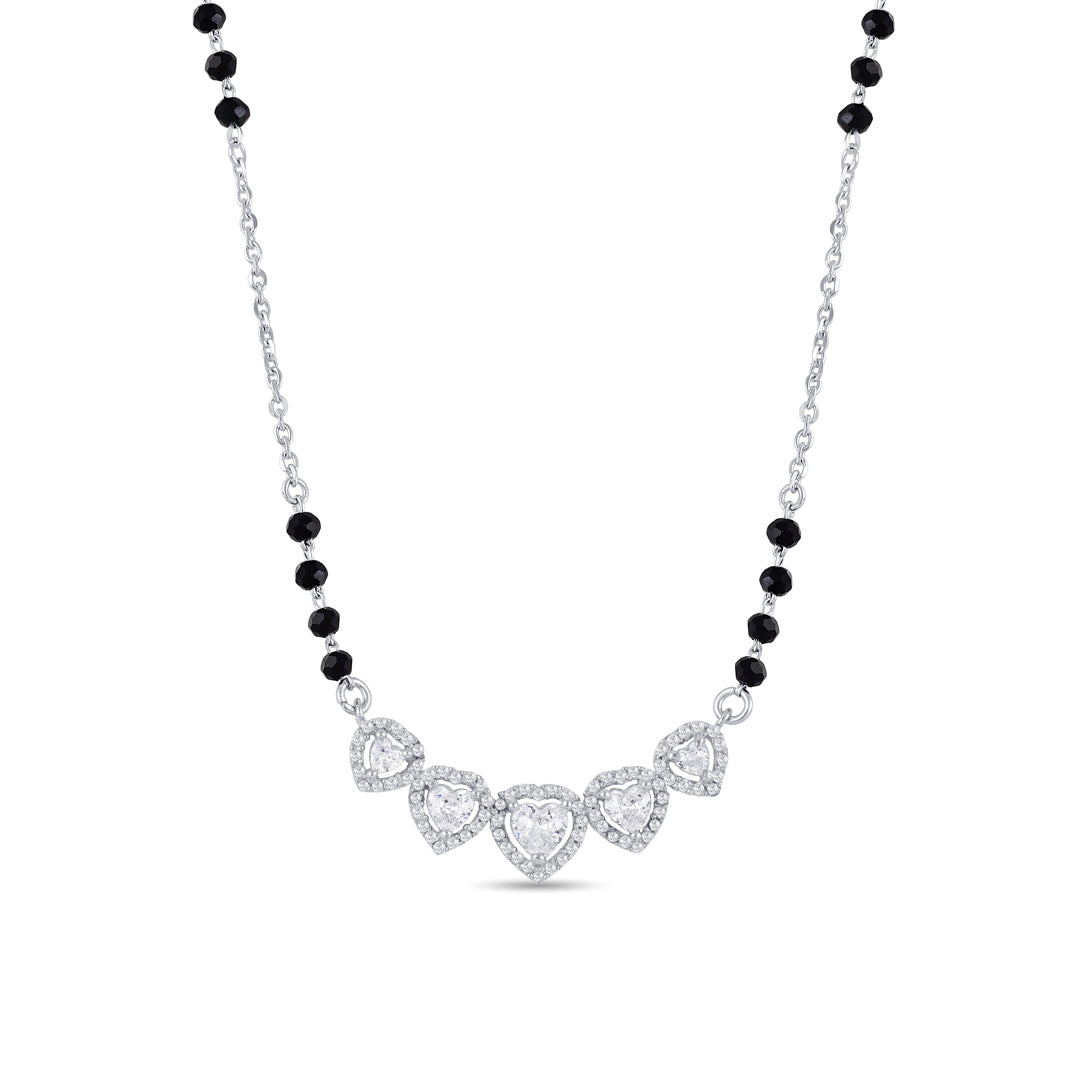 Heart Harmony Silver Mangalsutra