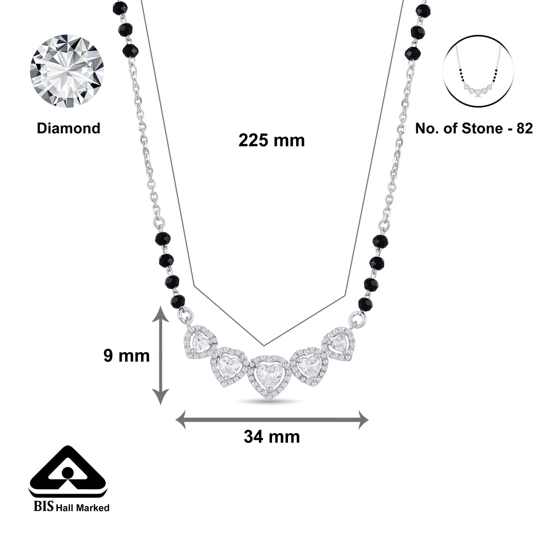 Heart Harmony Silver Mangalsutra
