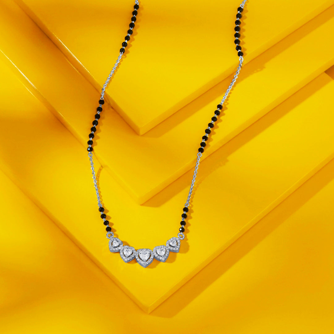 Heart Harmony Silver Mangalsutra
