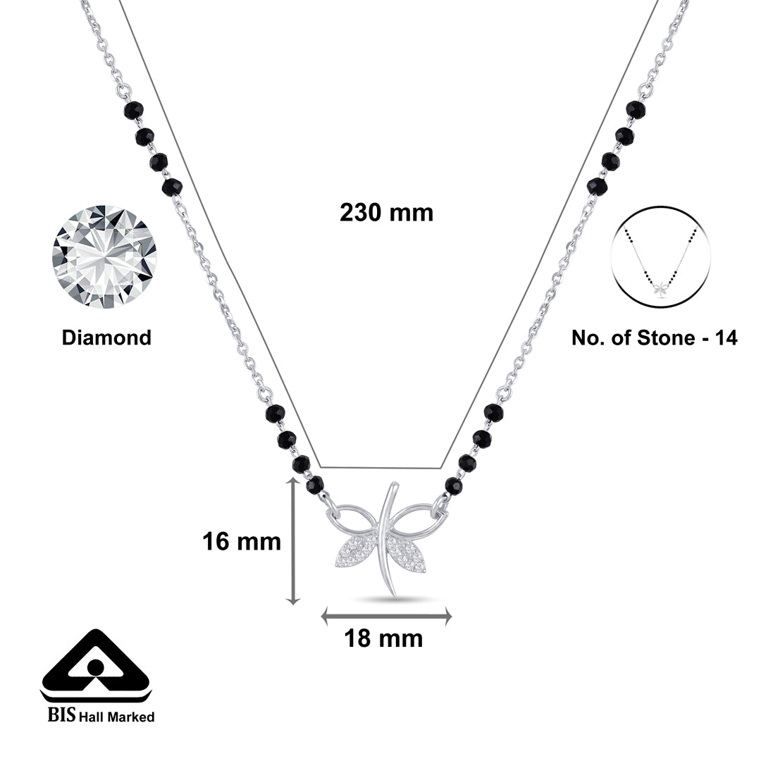 Butterfly Grace Silver Mangalsutra