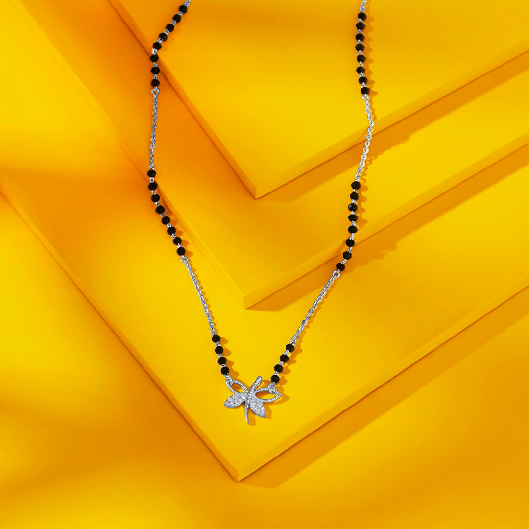 Butterfly Grace Silver Mangalsutra