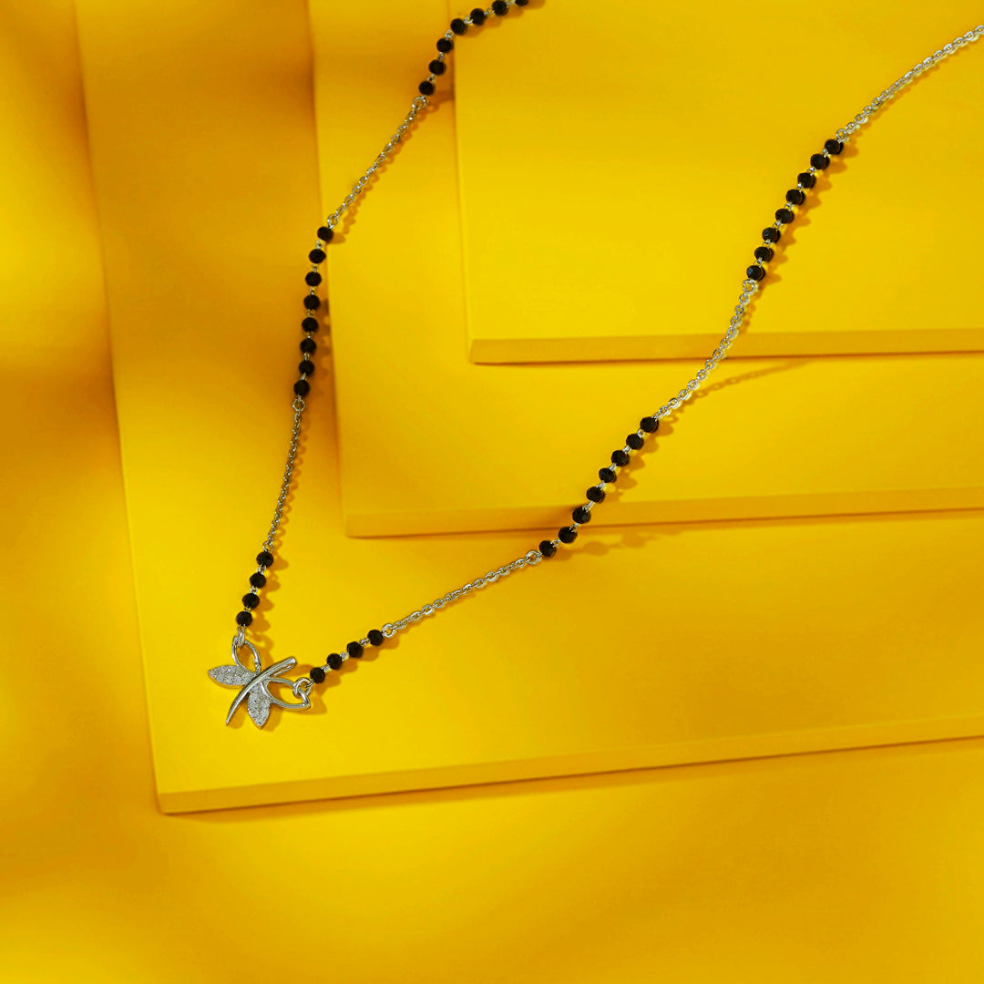 Butterfly Grace Silver Mangalsutra