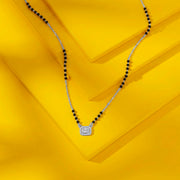 Shimmer Stone Silver Mangalsutra