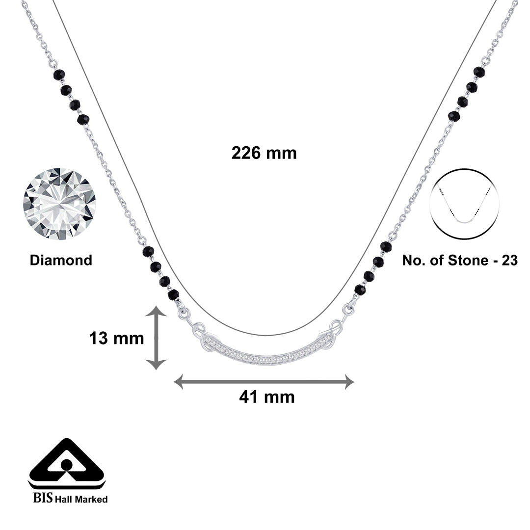 Modern Muse Silver Mangalsutra