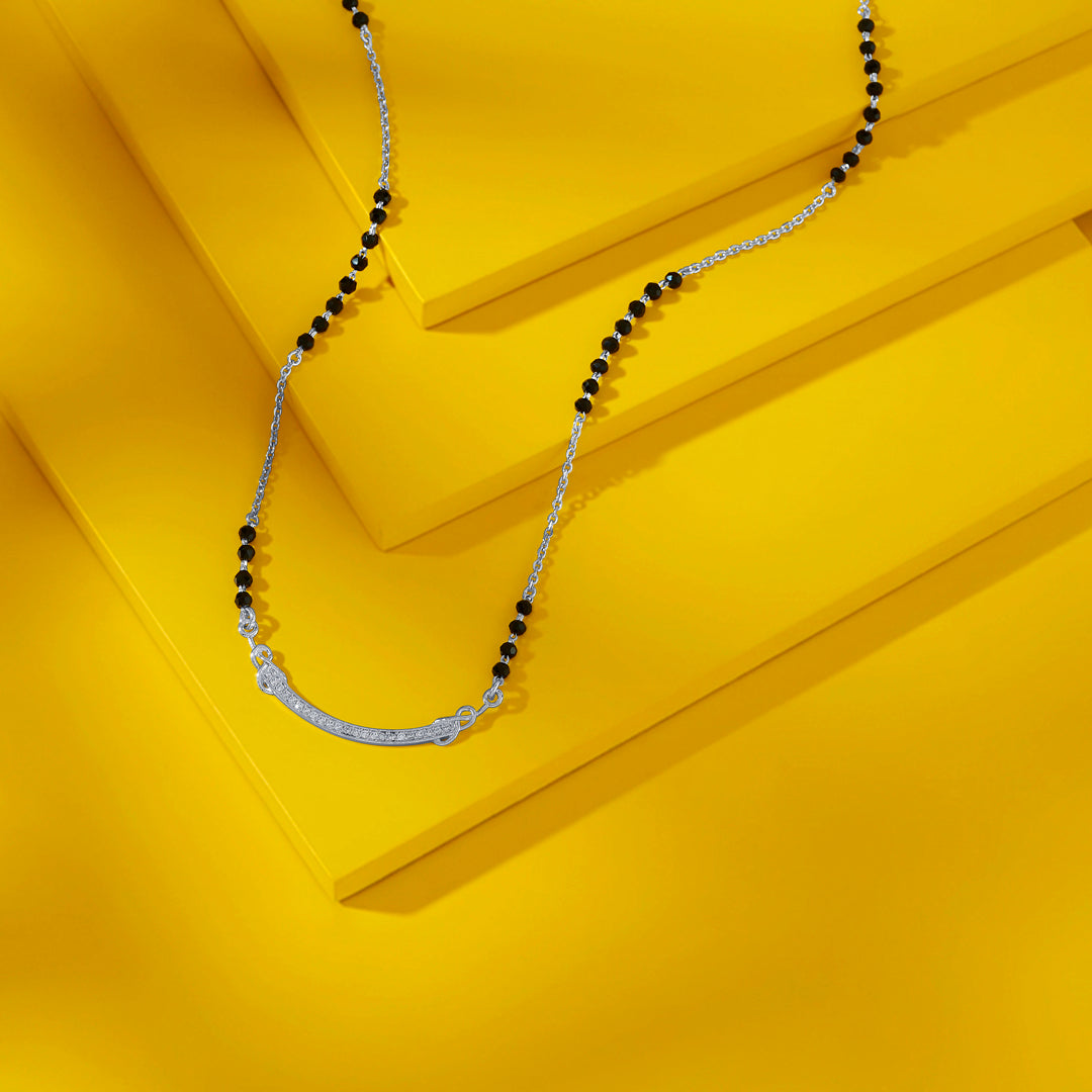 Modern Muse Silver Mangalsutra