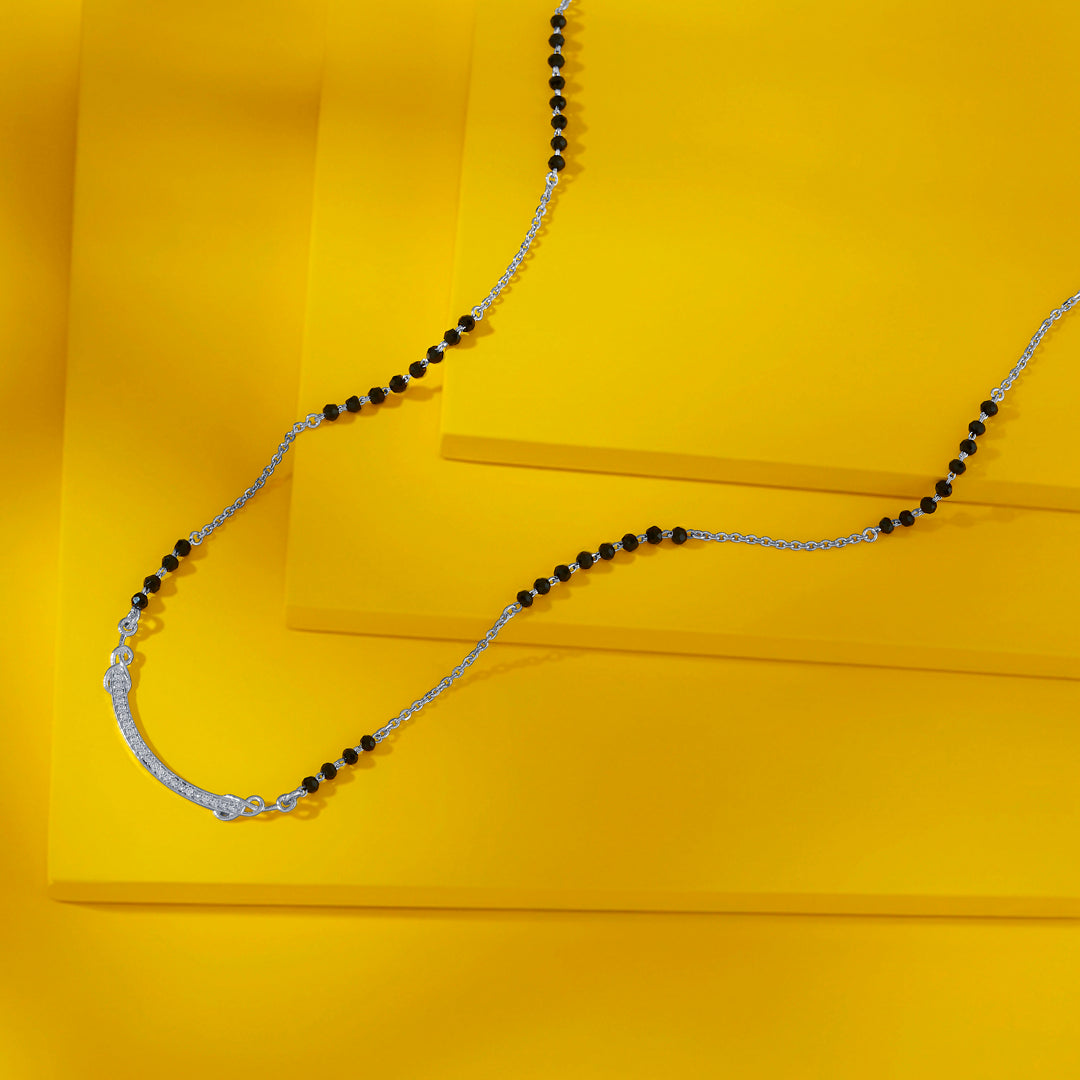 Modern Muse Silver Mangalsutra