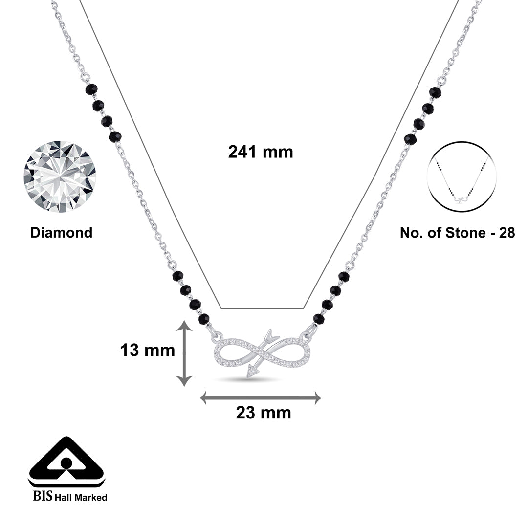 Infinite Arrow Silver Mangalsutra