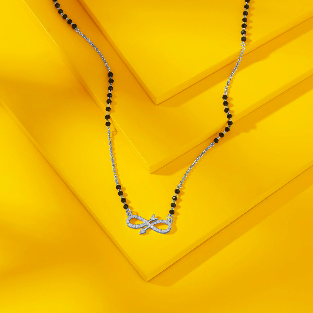 Infinite Arrow Silver Mangalsutra