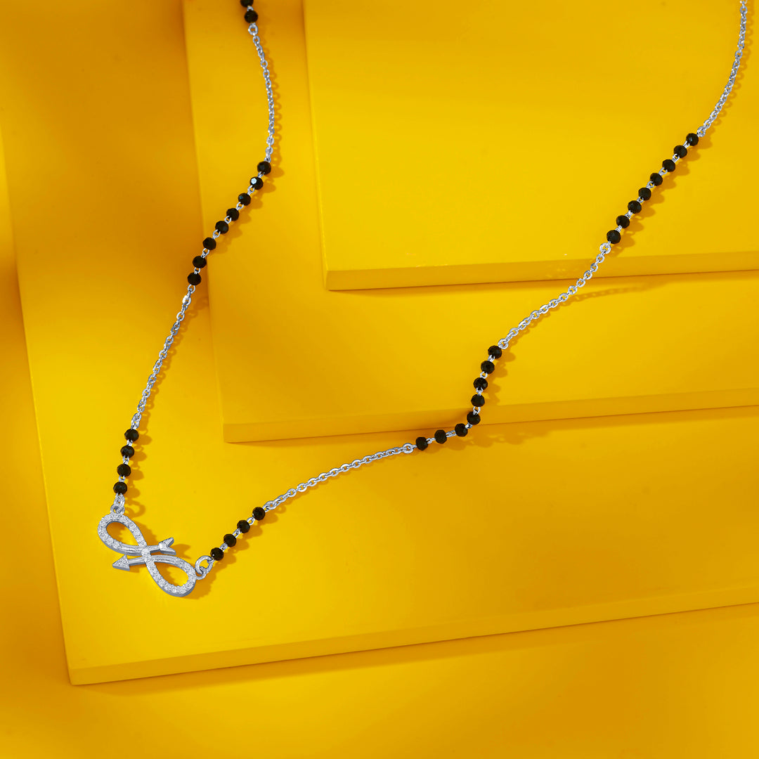 Infinite Arrow Silver Mangalsutra