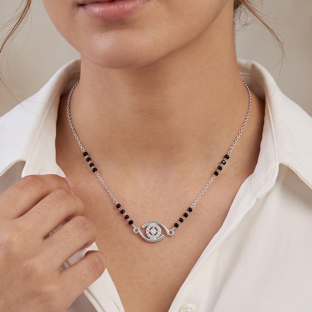 Modern Allure Silver Mangalsutra