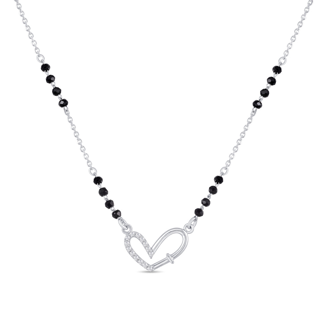Heartbound Silver Mangalsutra