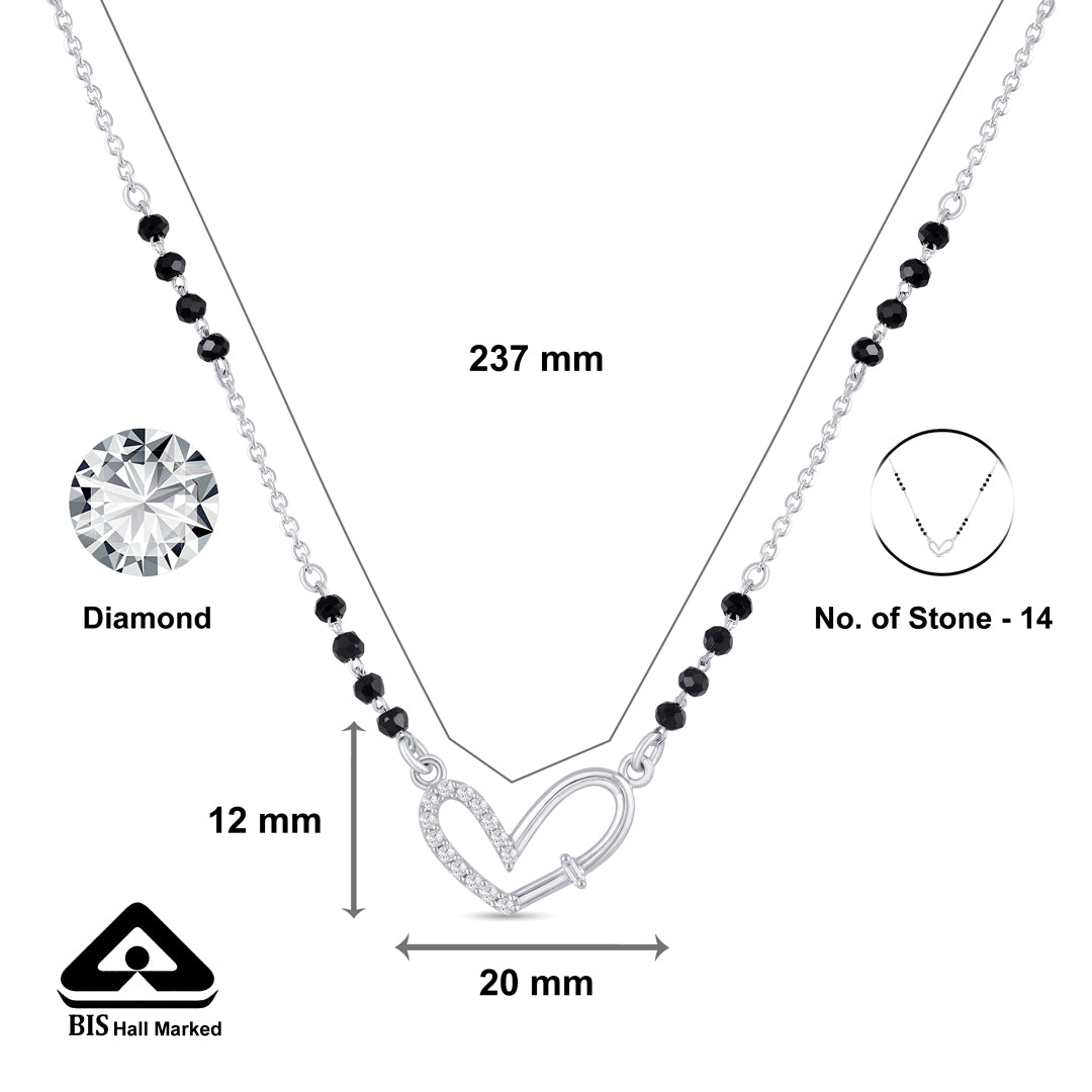 Heartbound Silver Mangalsutra
