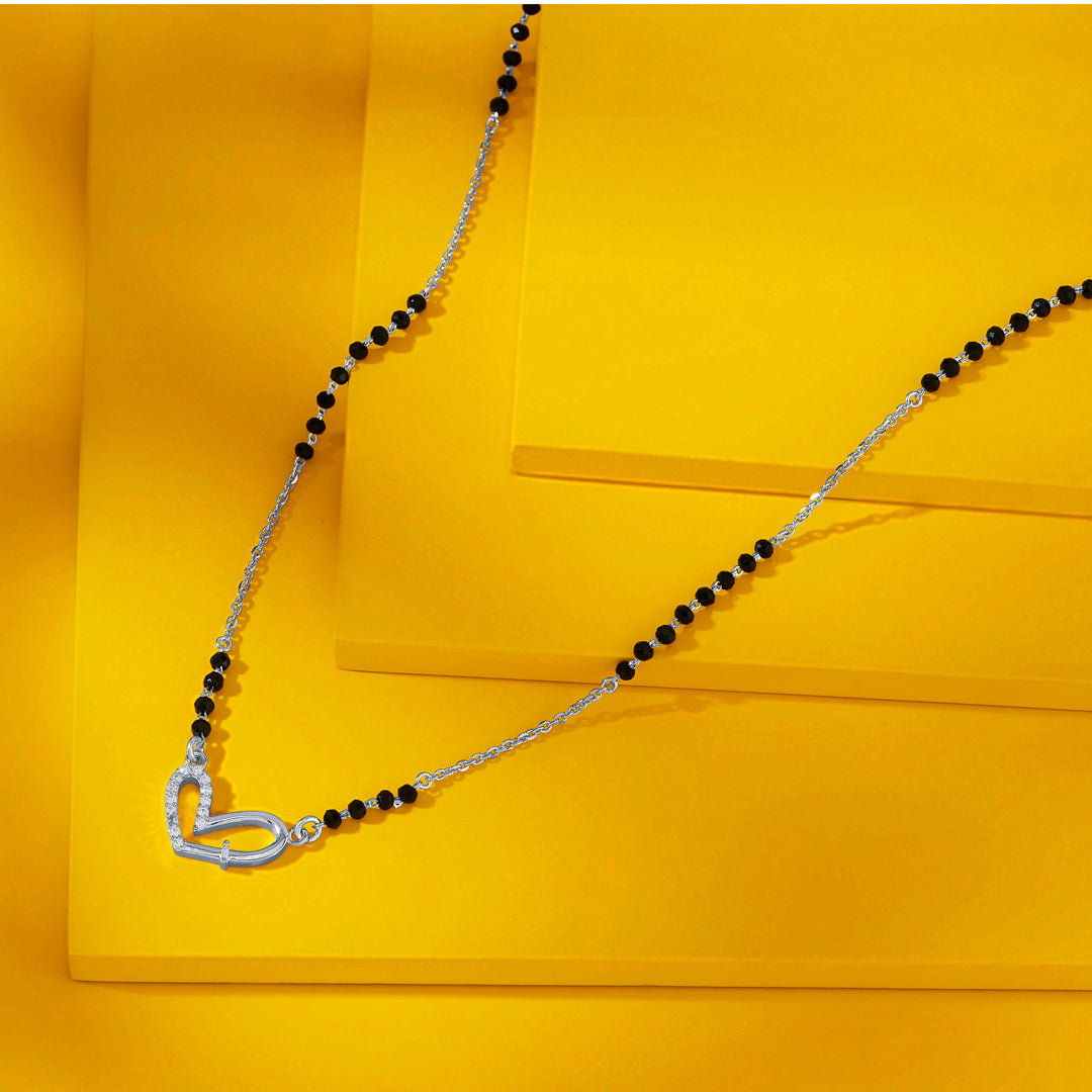 Heartbound Silver Mangalsutra