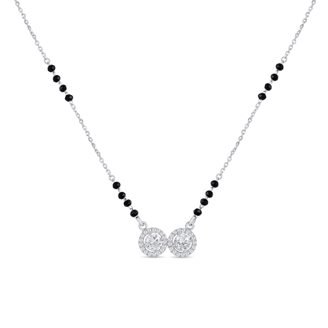 Twin Spark Silver Mangalsutra
