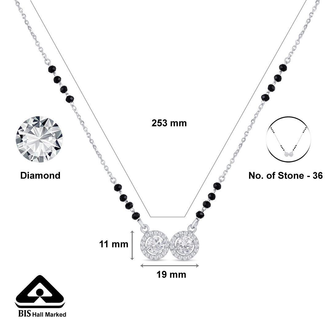 Twin Spark Silver Mangalsutra
