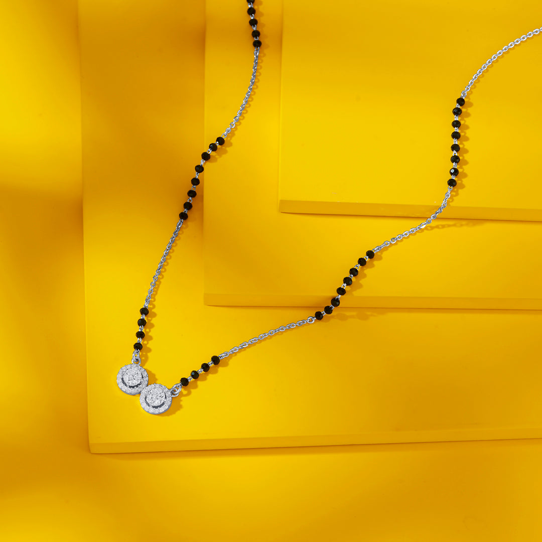 Twin Spark Silver Mangalsutra