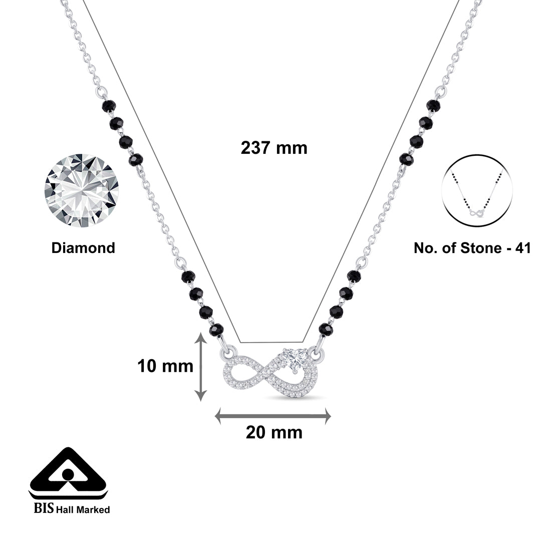 Infinite Heart Silver Mangalsutra