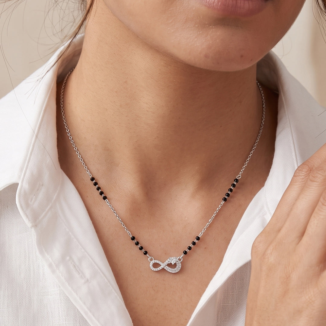 Infinite Heart Silver Mangalsutra