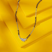 Floral Elegance Silver Mangalsutra
