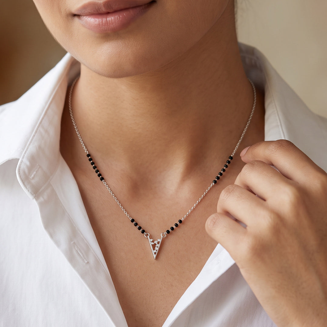 Spark Vision Silver Mangalsutra