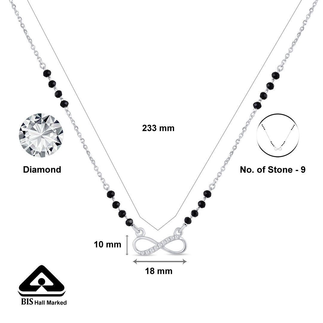 Inifinity Gleam Silver Mangalsutra